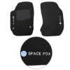 Jogo de Tapete Carpete Spacefox 2014 a 2019 Preto Com Trava